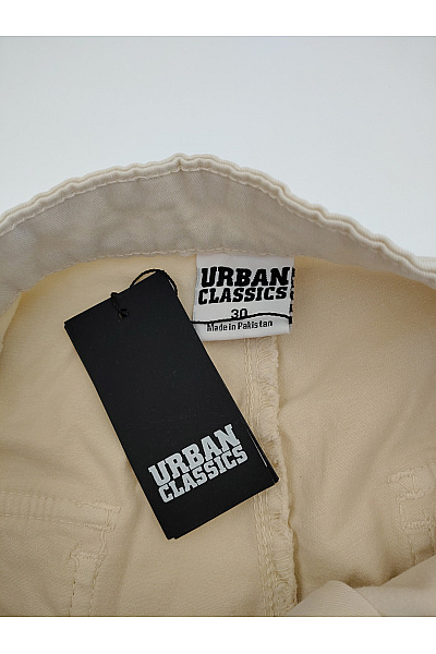 URBAN CLASSICS Béžové bavlněné cargo kalhoty s širokými nohavicemi Velikost 30 | URBAN CLASSICS | obrázek 4