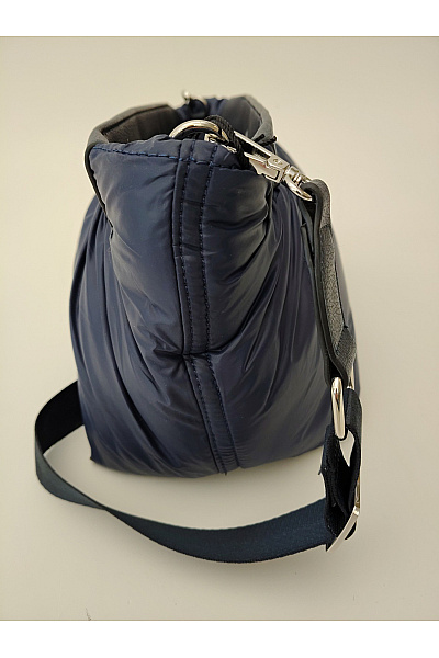 C'est tout Modrá prošívaná crossbody kabelka měkká | C'est tout | obrázek 5