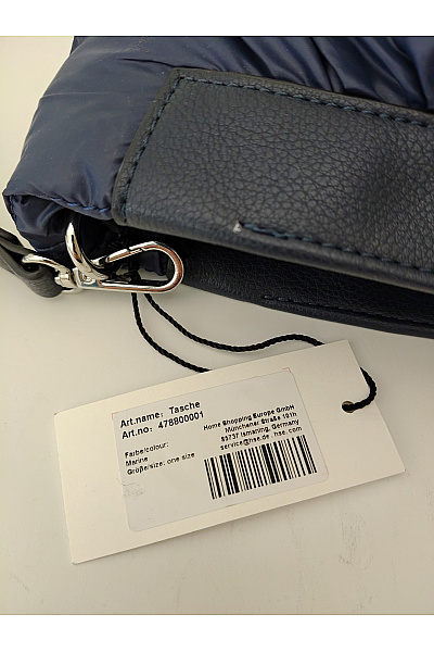 C'est tout Modrá prošívaná crossbody kabelka měkká | C'est tout | obrázek 10