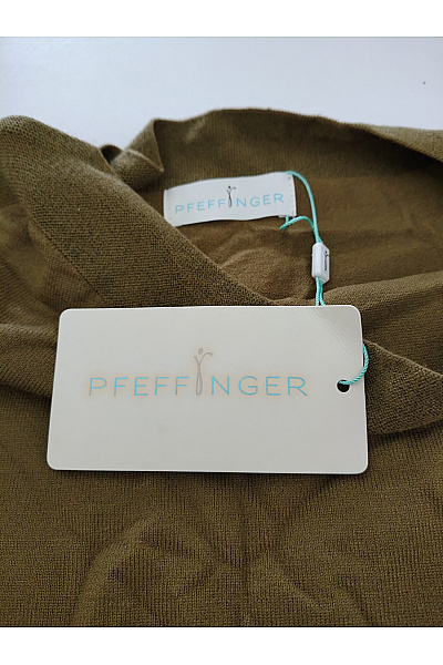 PFEFFINGER Dámský khaki pulovr s lodičkovým výstřihem basic Vel. DE 42 | PFEFFINGER | obrázek 6