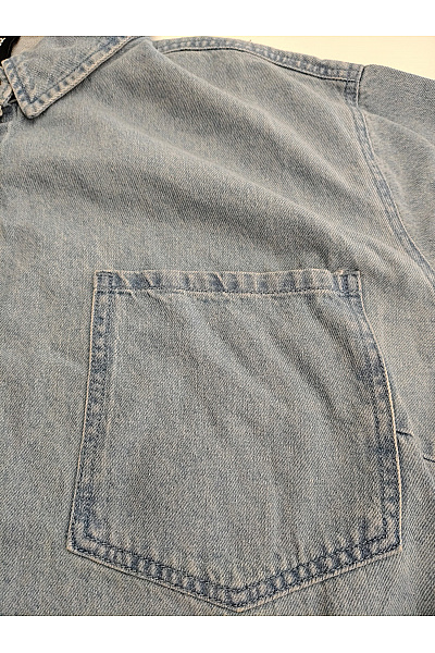 URBAN CLASSICS Dámská modrá bavlněná riflová košile oversized Vel. 3xl | URBAN CLASSICS | obrázek 2