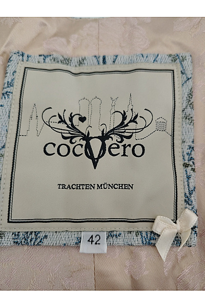CocoVero Dámské lněné šaty dirndl midi květované Velikost DE 42 | CocoVero  | obrázek 5