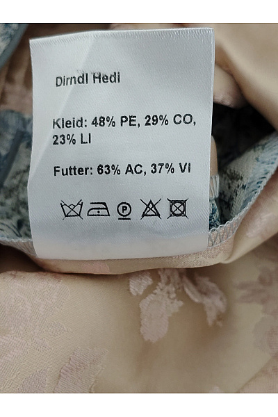 CocoVero Dámské lněné šaty dirndl midi květované Velikost DE 42 | CocoVero  | obrázek 7