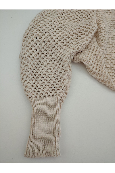 Judith Williams Béžový pletený ažurový crop kardigan Vel. One Size | Judith Williams | obrázek 3