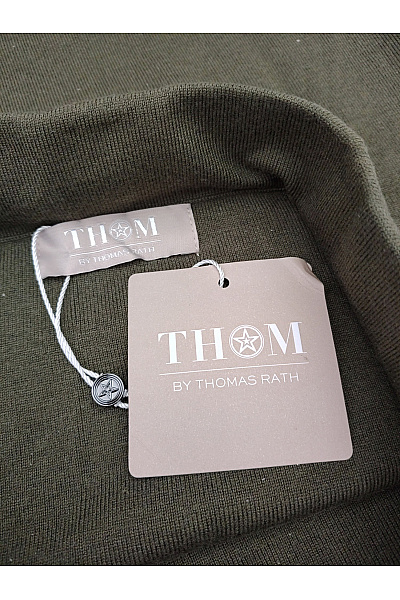 THOM By Thomas Rath Khaki midi sukně s rozparkem a pružným pasem Vel. DE 38 | THOM By Thomas Rath | obrázek 6