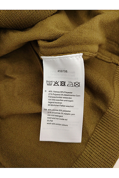 PFEFFINGER Dámský khaki pletený pulovr s lodičkovým výstřihem Velikost EU 34 | PFEFFINGER | obrázek 6
