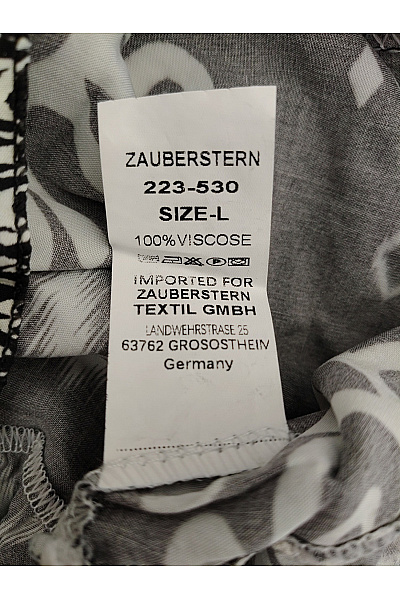 ZAUBERSTERN Černobílé boho šaty s dlouhým rukávem Vel. EU L | ZAUBERSTERN | obrázek 5
