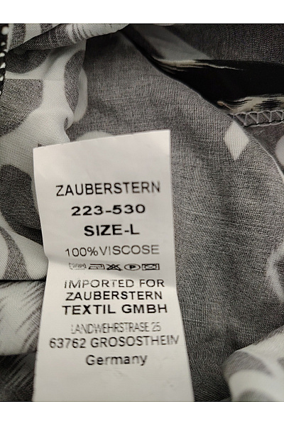 ZAUBERSTERN Černobílé boho šaty s dlouhým rukávem Vel. EU L | ZAUBERSTERN | obrázek 6