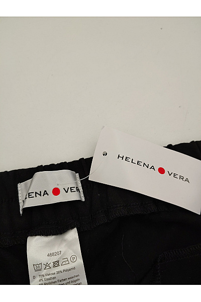 HELENA VERA Černé široké elegantní kalhoty s vysokým pasem Vel. DE 21 | HELENA VERA | obrázek 9
