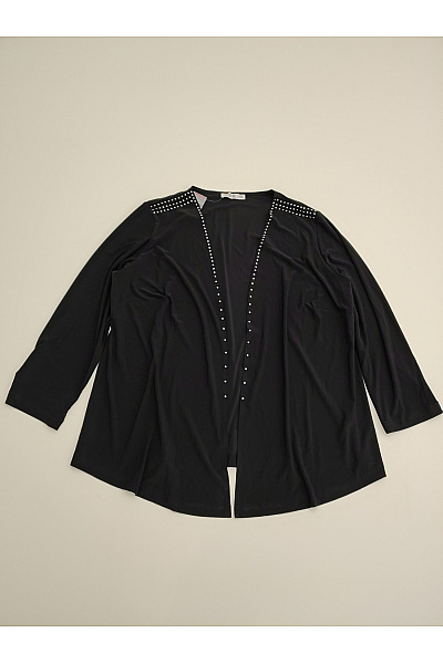 COUTURE LINE Černé elegantní dámské bolerko s kamínky pro plnoštíhlé Vel. DE 48 | COUTURE LINE | obrázek 2