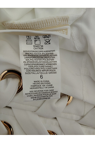 MICHAEL KORS Bílé jednodílné plavky na zavazování sexy Vel. US 6 | MICHAEL KORS | obrázek 7