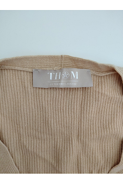 THOM By Thomas Rath Béžový pletený kardigan do véčka na knoflíky Velikost XL | THOM By Thomas Rath | obrázek 4