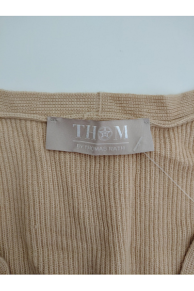 THOM By Thomas Rath Béžový pletený kardigan do véčka na knoflíky Velikost XL | THOM By Thomas Rath | obrázek 10