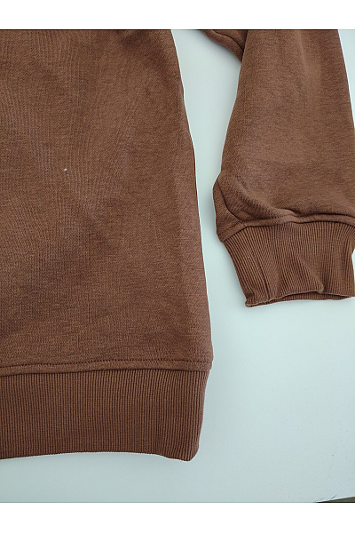 Pánská hnědá bavlněná oversized mikina s kapucí Velikost L | Unimoda | obrázek 3
