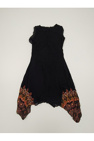 DESIGUAL Černé boho šaty s dlouhým rukávem a výšivkou Vel. S | DESIGUAL | obrázek 6