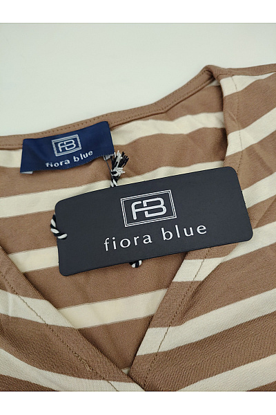 fiora blue Hnědé pruhované dámské tričko s dlouhým rukávem a uzlem Vel. DE 42 | fiora blue | obrázek 8