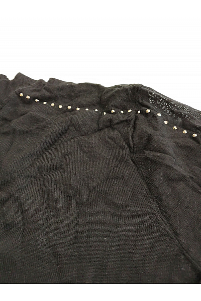 PFEFFINGER Černý oversized pulovr se stojáčkem a perličkami Velikost IT 50 | PFEFFINGER | obrázek 3