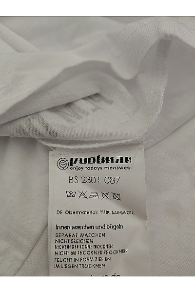 Poolman Bílé bavlněné pánské tílko s kulatým výstřihem a nápisem Velikost EU L | Poolman | obrázek 7
