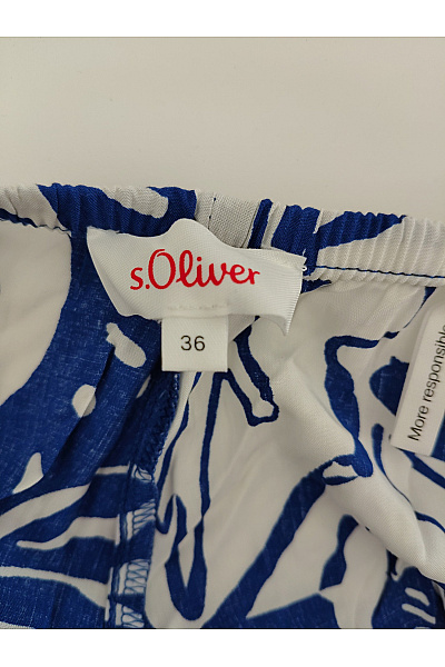 s.OLIVER Dámský letní overal palazzo s modrobílým vzorem Vel. EU 36 | s.OLIVER | obrázek 7