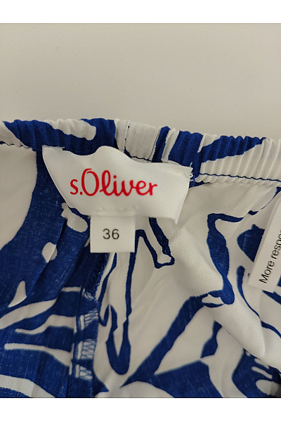s.OLIVER Dámský letní overal palazzo s modrobílým vzorem Vel. EU 36 | s.OLIVER | obrázek 9