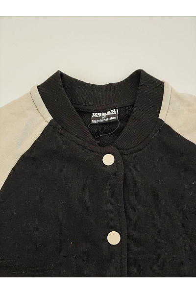 URBAN CLASSICS Černobílá baseballová bomber bunda bavlněná Velikost M | URBAN CLASSICS | obrázek 3