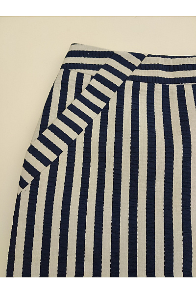 COMMA Černobílá pruhovaná mini sukně pouzdrová elegantní Vel. EU 36 | COMMA | obrázek 2