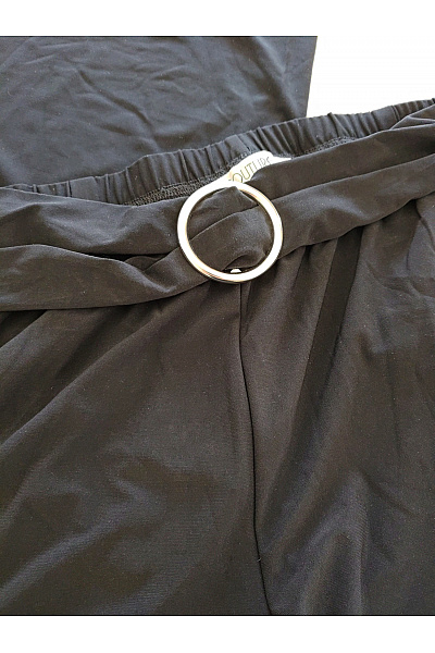 COUTURE LINE Černé široké kalhoty s vysokým pasem Vel. DE 46 | COUTURE LINE | obrázek 4