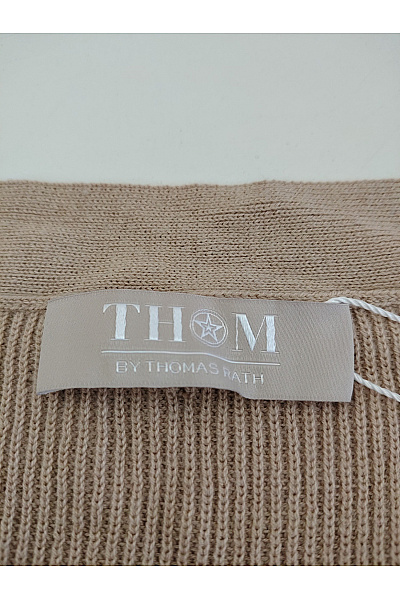 THOM By Thomas Rath Béžový pletený kardigan do véčka na knoflíky Velikost DE 44 | THOM By Thomas Rath | obrázek 8