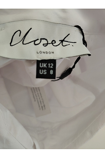 Ceme london Bílé košilové plisované midi šaty s dlouhým rukávem Velikost UK 12 | Ceme london | obrázek 8