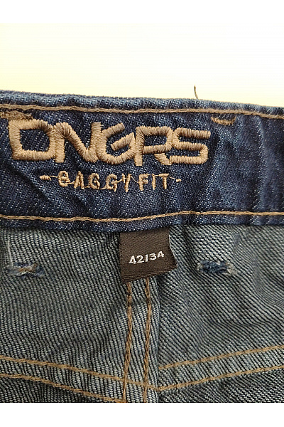 DNGRS Pánské modré bavlněné džíny rovné Velikost US 42/34 | DNGRS | obrázek 5