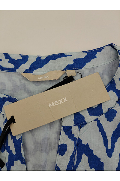 Mexx Bavlněné modré košilové šaty s páskem Velikost EU 42 | Mexx | obrázek 5