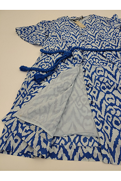 Mexx Bavlněné modré košilové šaty s páskem Velikost EU 42 | Mexx | obrázek 6