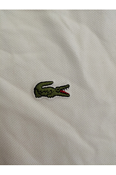 LACOSTE Bílé bavlněné polo tričko s krátkým rukávem a límečkem Vel. FR xxl | LACOSTE | obrázek 3