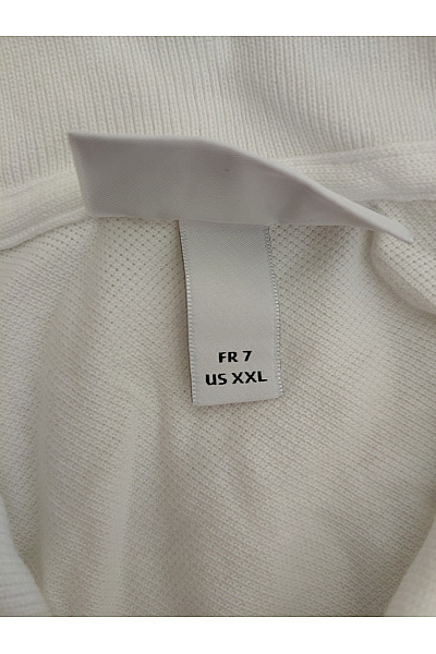 LACOSTE Bílé bavlněné polo tričko s krátkým rukávem a límečkem Vel. FR xxl | LACOSTE | obrázek 6