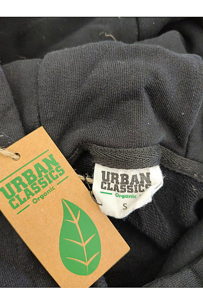 URBAN CLASSICS Černé bavlněné mikinošaty s kapucí Vel. S | URBAN CLASSICS | obrázek 7