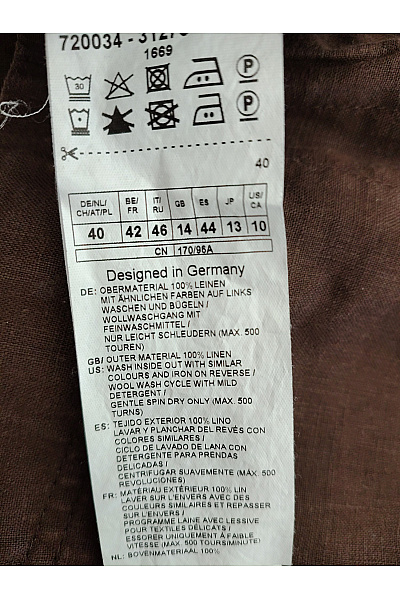 GERRY WEBER Hnědé lněné bermudy s kapsami Vel. DE 40 | GERRY WEBER | obrázek 6