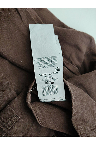 GERRY WEBER Hnědé lněné bermudy s kapsami Vel. DE 40 | GERRY WEBER | obrázek 8