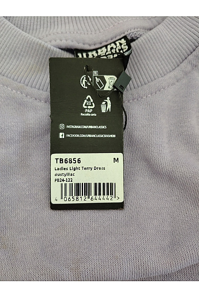 URBAN CLASSICS Fialové bavlněné tričkové šaty volné letní Vel. M | URBAN CLASSICS | obrázek 8