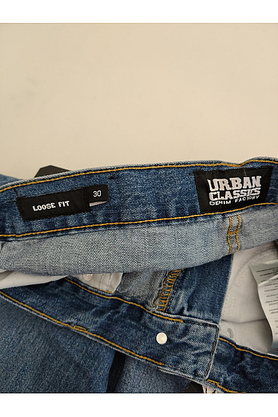 URBAN CLASSICS Dámské modré bavlněné džíny wide leg s vysokým pasem Velikost 30 | URBAN CLASSICS | obrázek 5