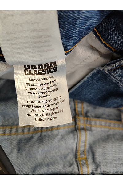 URBAN CLASSICS Dámské modré bavlněné džíny wide leg s vysokým pasem Velikost 30 | URBAN CLASSICS | obrázek 8