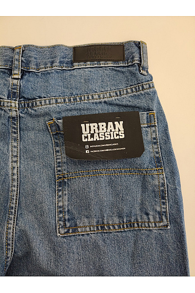 URBAN CLASSICS Dámské modré bavlněné džíny wide leg s vysokým pasem Velikost 30 | URBAN CLASSICS | obrázek 10