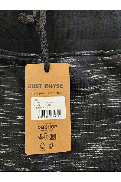 Just Rhyse Černobílé bavlněné tepláky jogger s kapsami Vel. L | Just Rhyse | obrázek 8