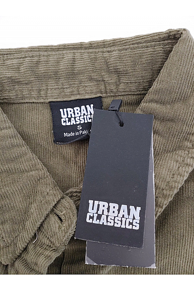 URBAN CLASSICS Dámská khaki manšestrová košile s dlouhým rukávem bavlněná Vel. S | URBAN CLASSICS | obrázek 4