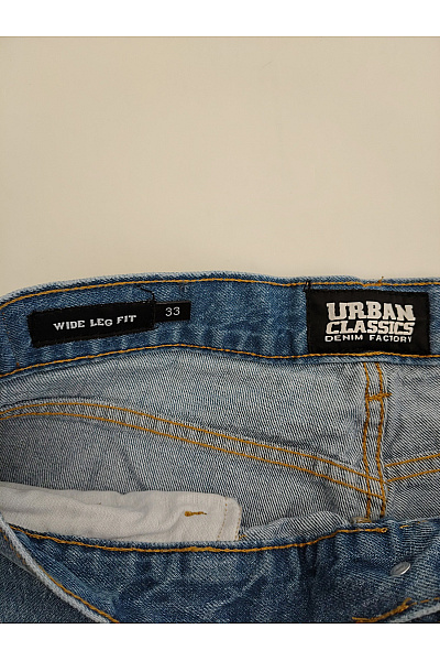 URBAN CLASSICS Dámské modré široké džíny s vysokým pasem Vel. 33 | URBAN CLASSICS | obrázek 5