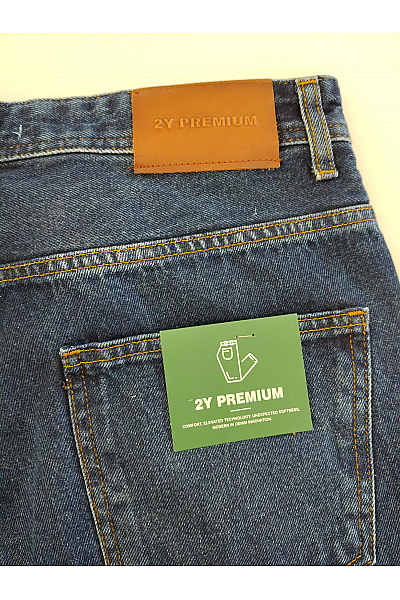 2Y PREMIUM Dámské modré mom fit džíny s dírami Velikost 32 | 2Y PREMIUM | obrázek 4