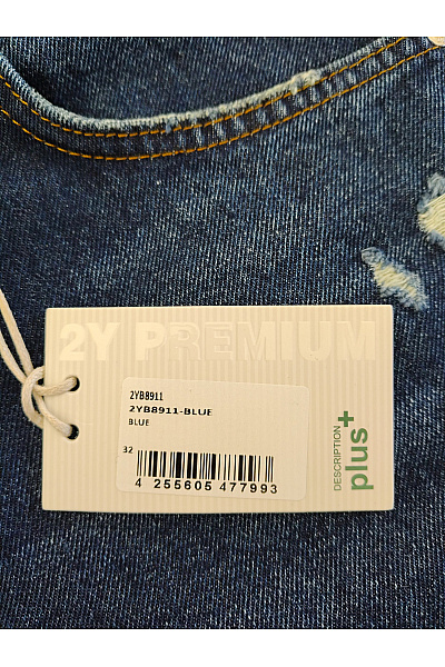 2Y PREMIUM Dámské modré mom fit džíny s dírami Velikost 32 | 2Y PREMIUM | obrázek 8
