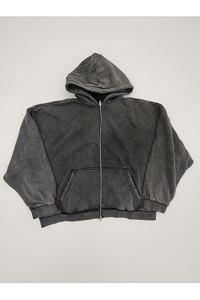 URBAN CLASSICS Pánská černá Bavlněná Mikina Na Zip Oversized Streetwear Vel. 3XL