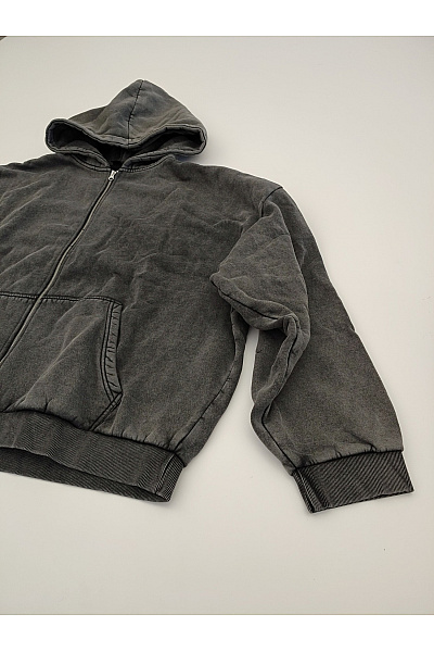 URBAN CLASSICS Pánská černá bavlněná mikina na zip oversized streetwear Vel. 3XL | URBAN CLASSICS | obrázek 3