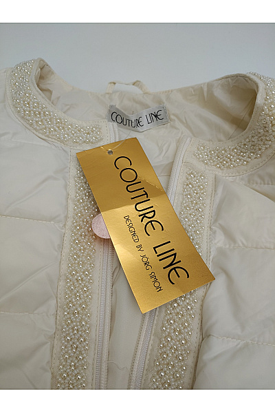COUTURE LINE Bílá prošívaná přechodová bunda se zipem Velikost 36 | COUTURE LINE | obrázek 4