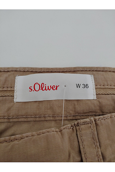 s.OLIVER Béžové bavlněné cargo kraťasy s kapsami Vel. 36 | s.OLIVER | obrázek 4